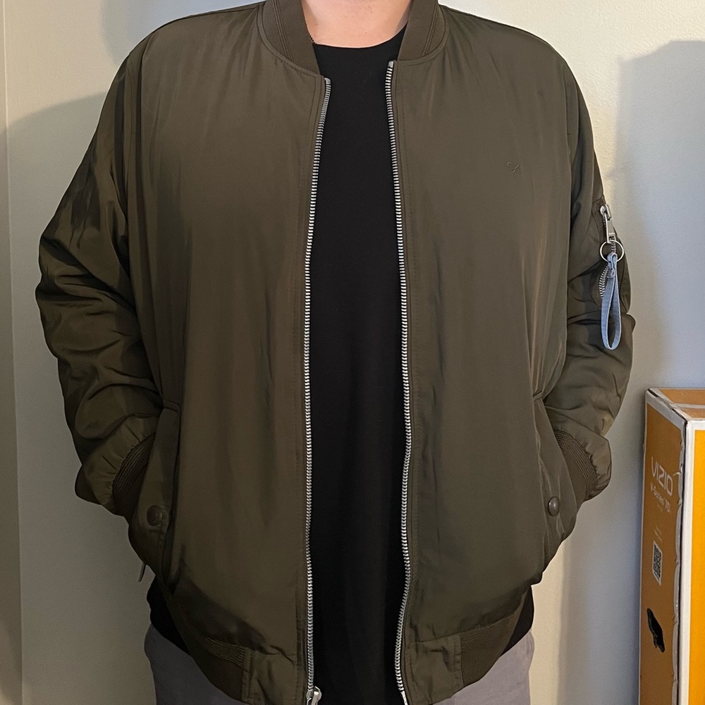 Calvin Klein bomber jacket (army green)
